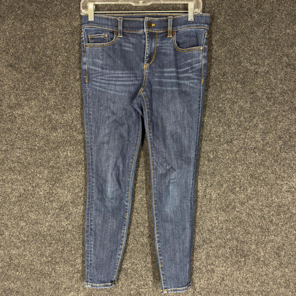 Ann Taylor Jeans Women 4P Petite Blue Denim Medium Wash Low Rise Skinny Pockets